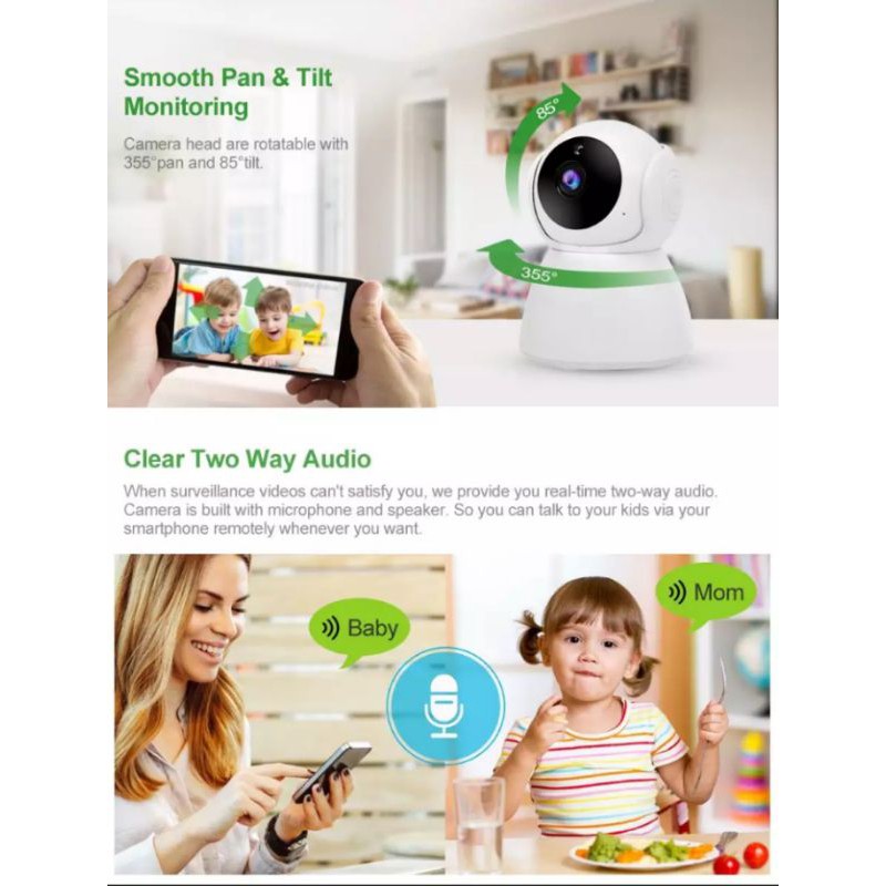 V380 IP Camera mini 5mp HD 1080p wireles CCTV Wifi Snowman