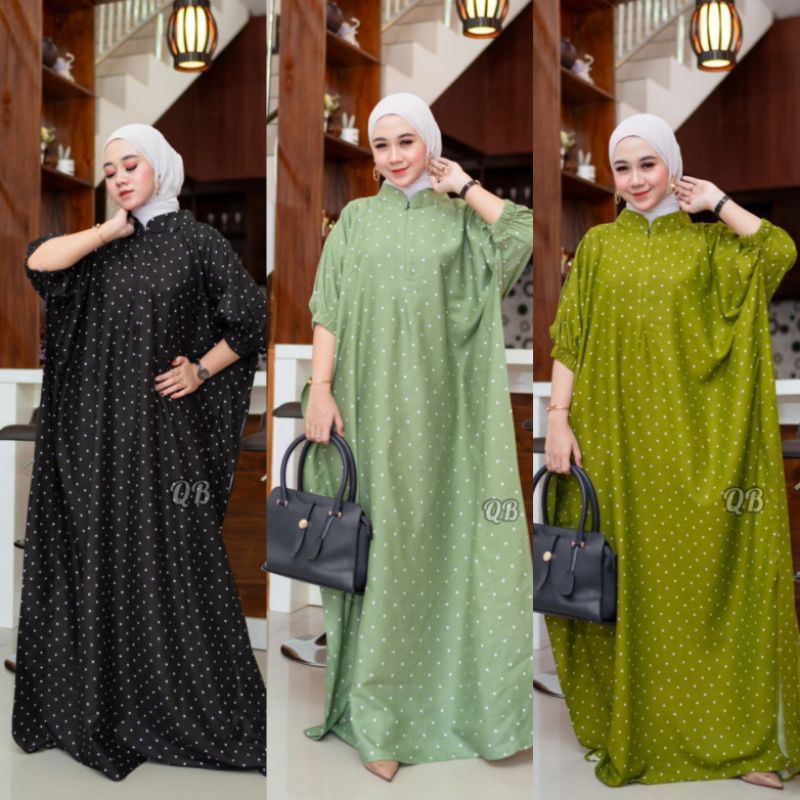 Kaftan Zolla Homey dress Daster Murah Rayon Viscose Baju Wanita Resleting Busui