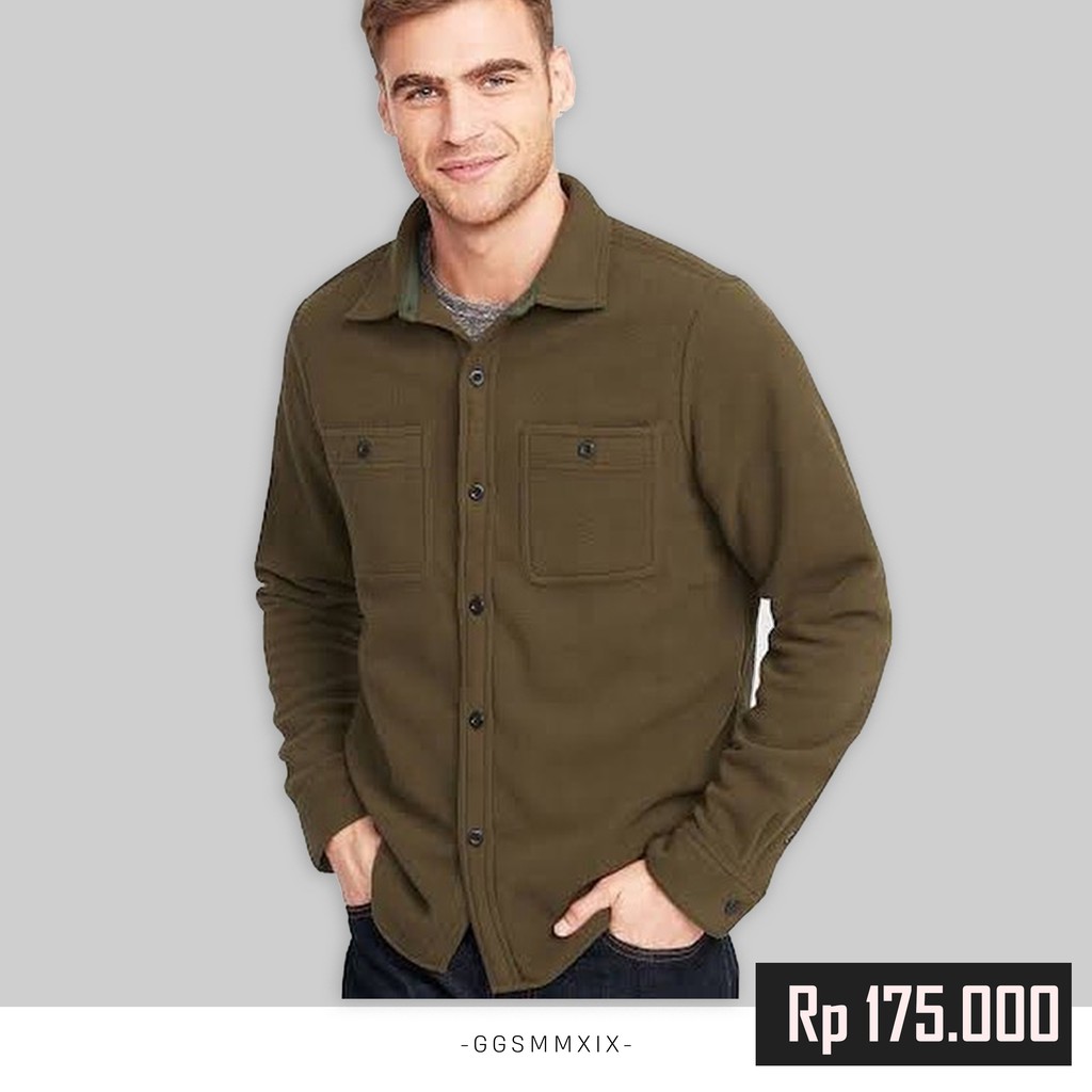 Kemeja Original Flannel Old Navy Baru | Kemeja Fleece Old Navy Original Branded | Old Navy Shirt Man