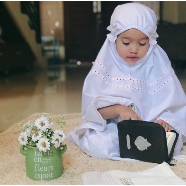 White series Mukena Anak Baba Official