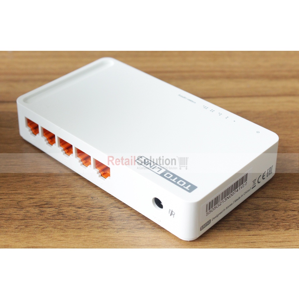 Desktop Switch Gigabit 5 Port Auto - TOTOLINK S505G Garansi Resmi