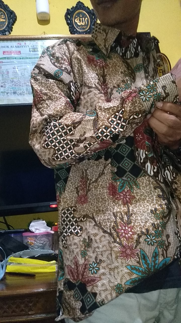 Atasan Batik Pria Lengan Panjang Kenongo Hem Padi Pekalongan M L Xl