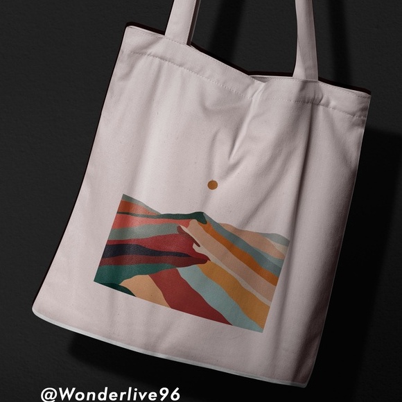 Totebag Asthetic Abstrak strap