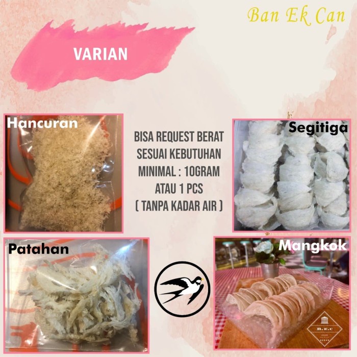 

LAINNYA-KEMASAN-MINUMAN- SARANG BURUNG WALET GRADE A MANGKOK 100 GRAM -MINUMAN-KEMASAN-LAINNYA.
