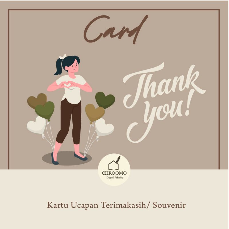 Kartu Ucapan Terimakasih/ Kartu Souvenir Kelengkapan Undangan Pernikahan