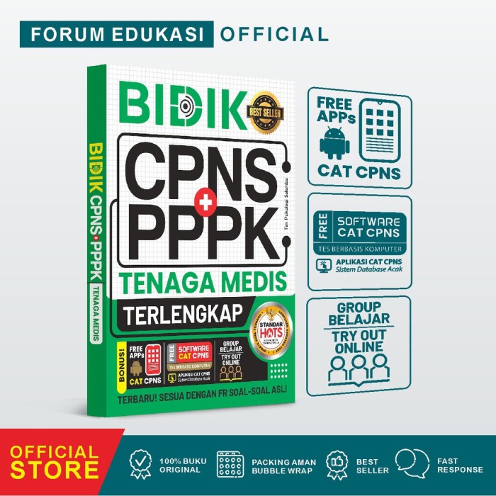 

DISKON HARGA BUKU CPNS TENAGA MEDIS BIDIK CPNS PPPK TENAGA Medis 2021-2022 FR KPL470
