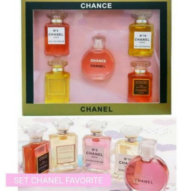 PARFUME CHANEL FAVORIT SET 5 IN 1