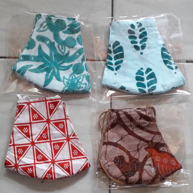 MASKER HIJAB MASKER KAIN BATIK PEKALONGAN