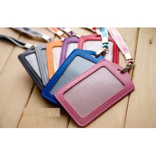 NMTG - Tempat Name Tag Kulit Kalung Sarung Id Card Kantor Gantung