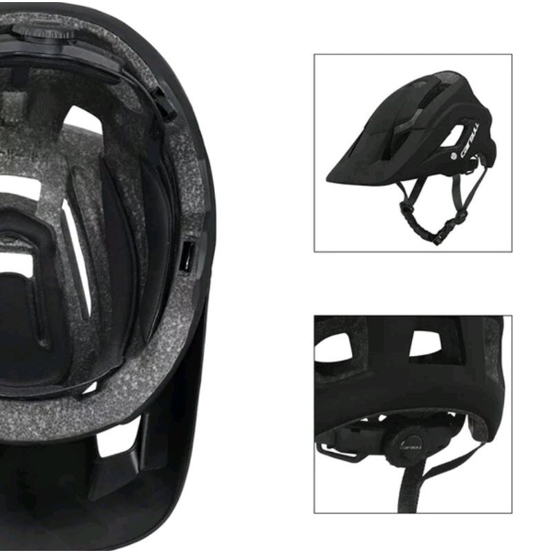 Cairbull Helm Sepeda Ultralight Cycling Bike Helmet CB-19 Black Hitam . Mtb Roadbike All Mountain