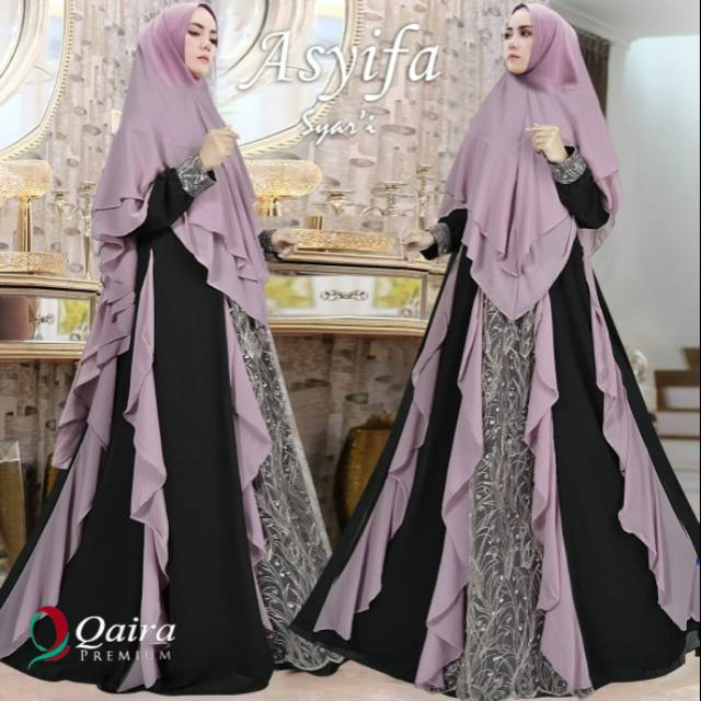 Ck Asyifa Syari / Gamis syari modern /gamis syari tille bordir