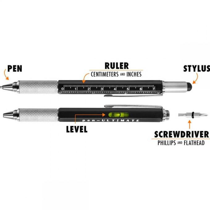 

HOT SALE!! Pena Multifungsi Metal Stylus + Penggaris + Level + Obeng/Pulpen