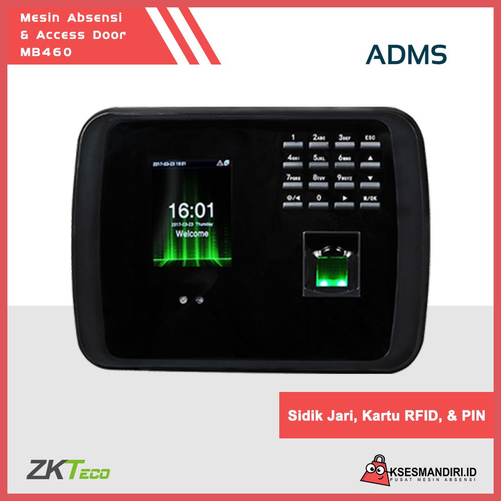 Fingerprint Mesin Absensi dan Access Door Zkteco MB460