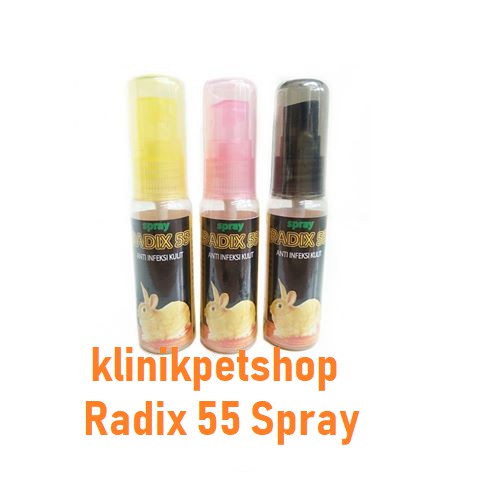 Radix 55 Spray 10 ml - Obat Jamur Scabies Kelinci Rabit