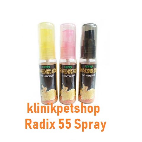 Radix 55 Spray 10 ml - Obat Jamur Scabies Kelinci