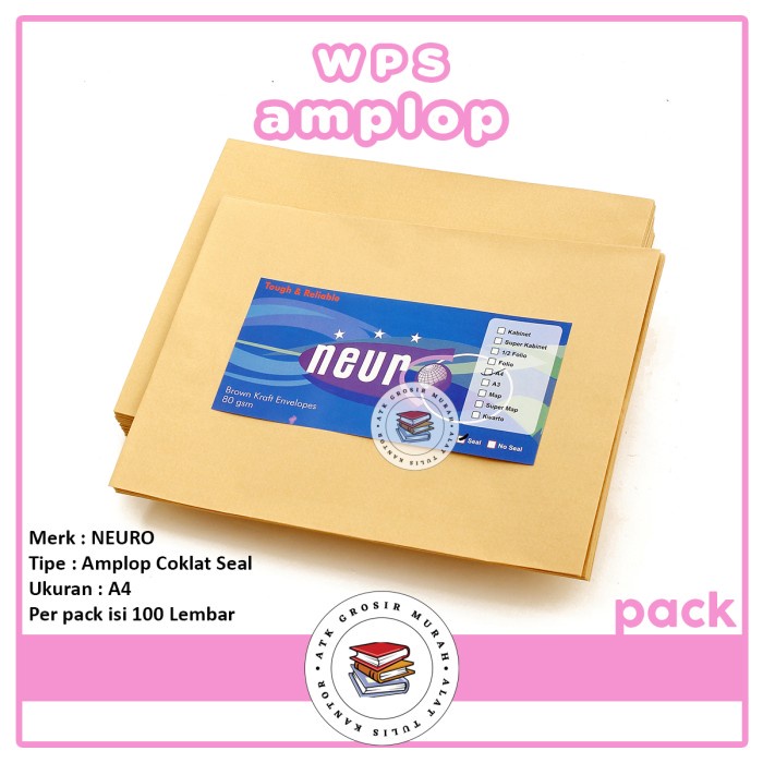 

Amplop Coklat Ukuran A4 Neuro ( 30 x 22 cm ) SEAL