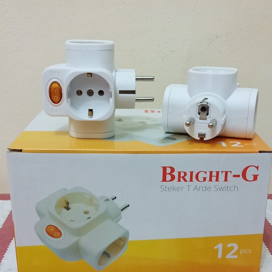 Bright G 6811S Steker T- Arde + Saklar T Listrik T colokan Saklar