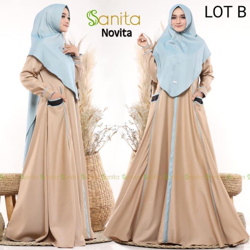 SALE PROMO tahun baru gamis Syari / gamis sanita NOVITA