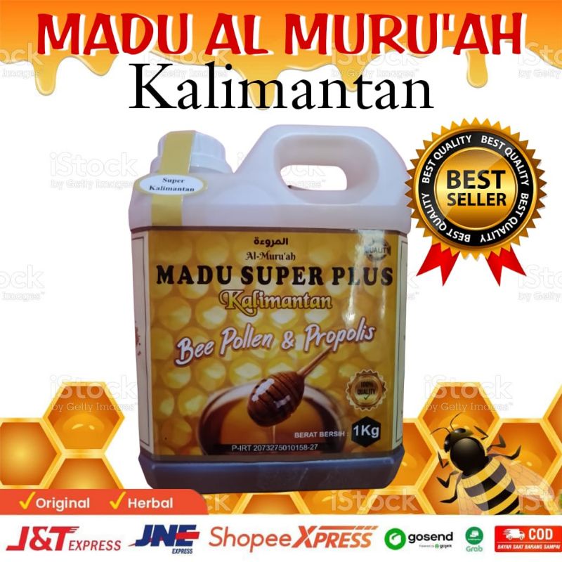 

BEST SELLER Madu Super Kalimantan plus Propolis dan Bee Pollen Al Muru'ah Netto 1000 gram Meningkatkan Imun Tubuh