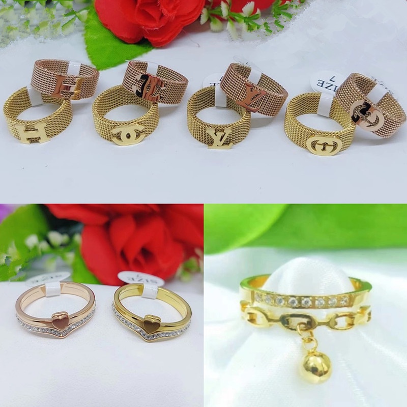 Cincin Titanium Permata Perhiasan Fashion a1-3