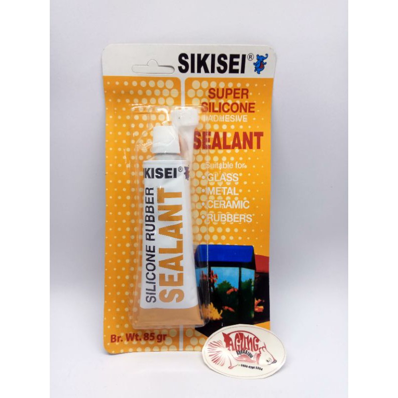 Lem Kaca aquarium sikisei bening 35gr 85gr