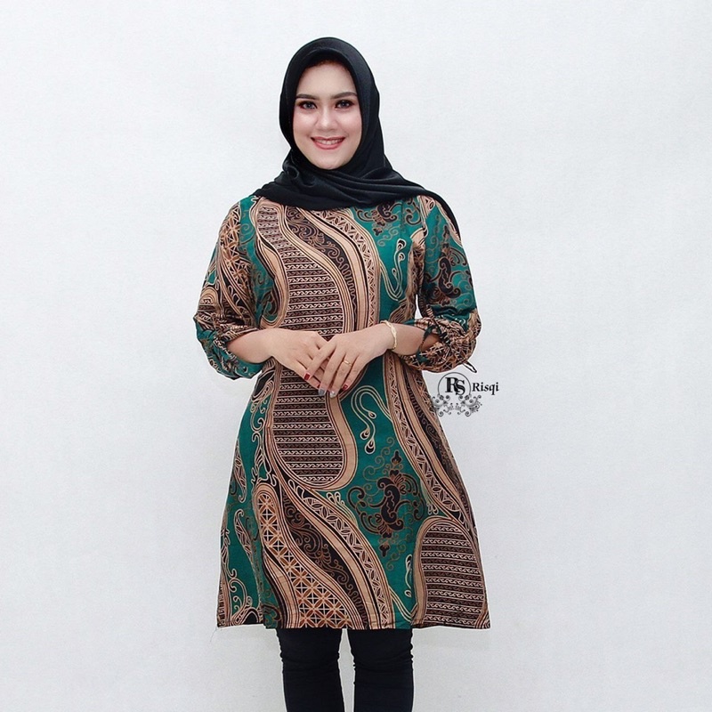 Tunik Motif BanyuMili Tunik Batik Wanita Batik Pekalongan