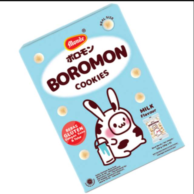 Monde boromon cookies Snack bebas gluten rasa milk 120 gram