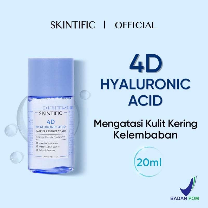 SKINTIFIC TONER 20ML 4D HYALURONIC AND 5X CERAMIDE SKINCARE WAJAH