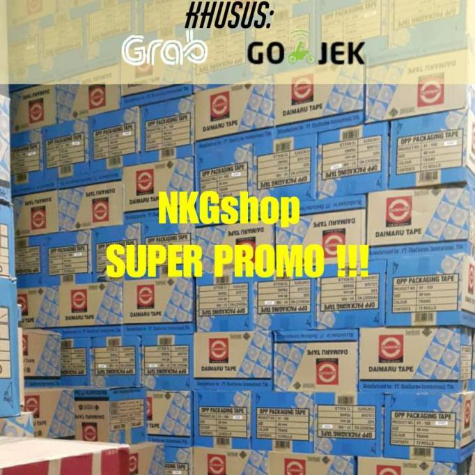 

Promo Awal tahun SUPER PROMO !! Lakban Daimaru 2" 48mm x 90yard (1dus = 72roll) - Mix Big Sale