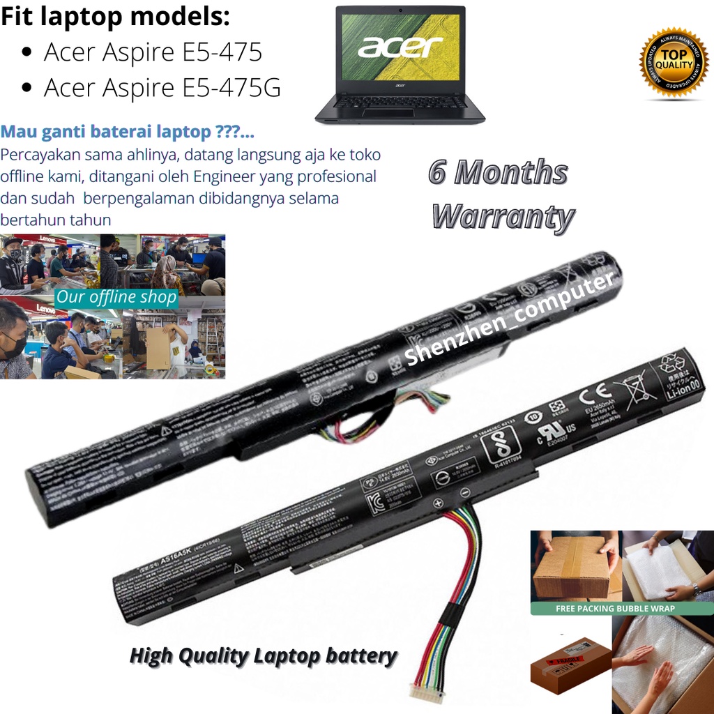 Baterai Acer Aspire E5-475 E5-475G new battery
