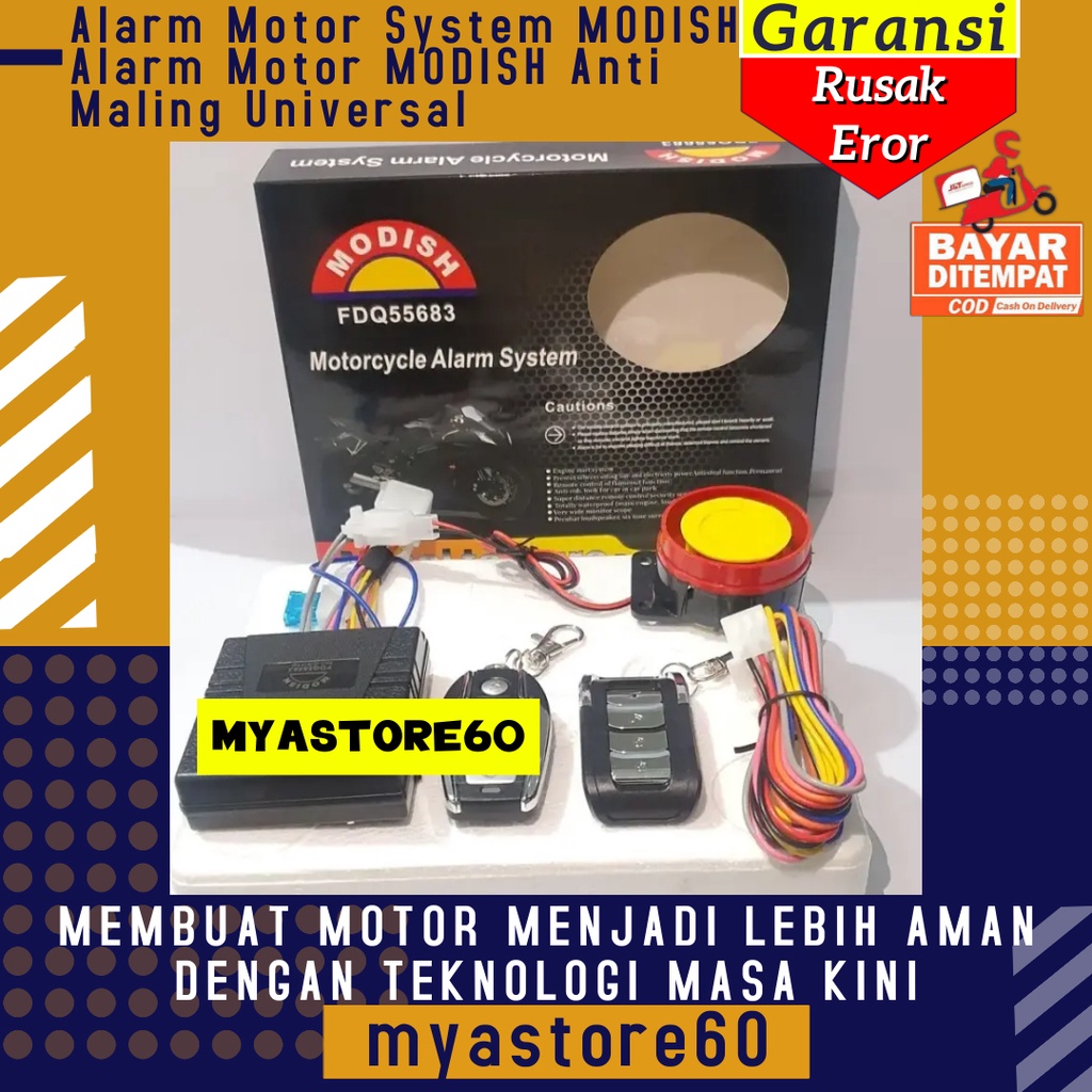 Alarm Keamanan Motor System MODISH Dijamin Aman Alarm Pengaman Motor MODISH Anti Maling Universal