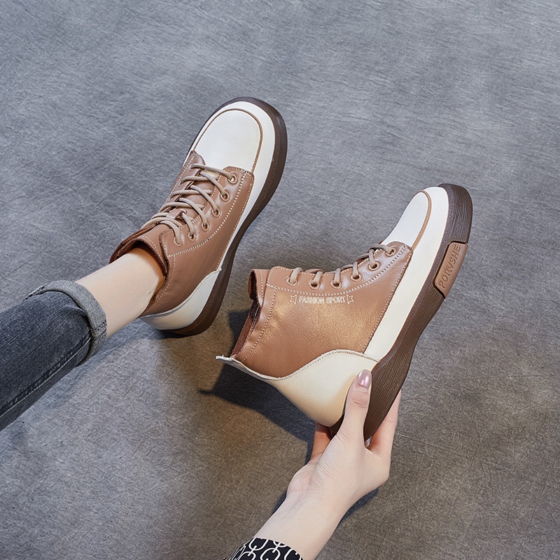 Dr. Martin Boot Sepatu Wanita Datar Sepatu Boot Wanita Kulit Asli 2021   Tren Fashion Keren Semua   