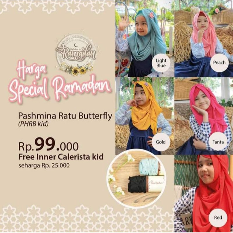 Hijab anak lucu PHRB kids Tiara Hijaber Original