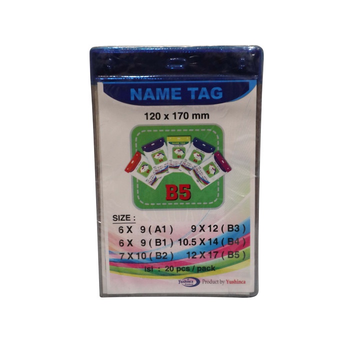 

Aman Name Tag Warna B5 /Card Case/Name Tag Holder/Id Card/Mika Kartu Nama Terlaris