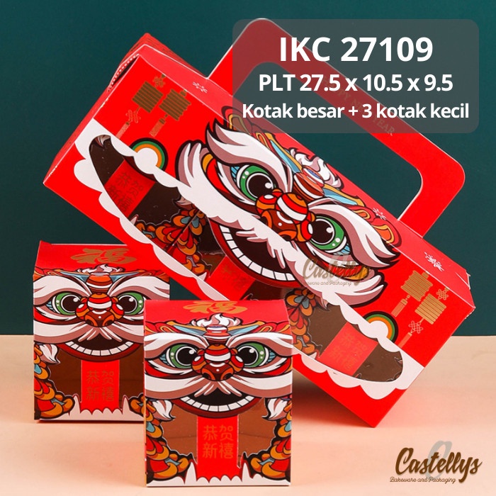 

IKC27109 Kotak Box Nastar Kue Kering Cookies Hampers Imlek