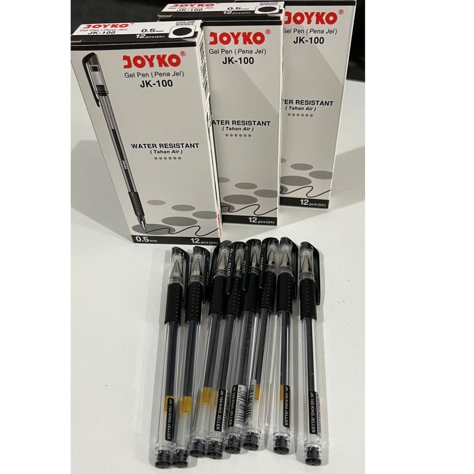 

Produk Spesial (12 PCS) GEL PEN / PENA JEL JOYKO HITAM / JK - 100