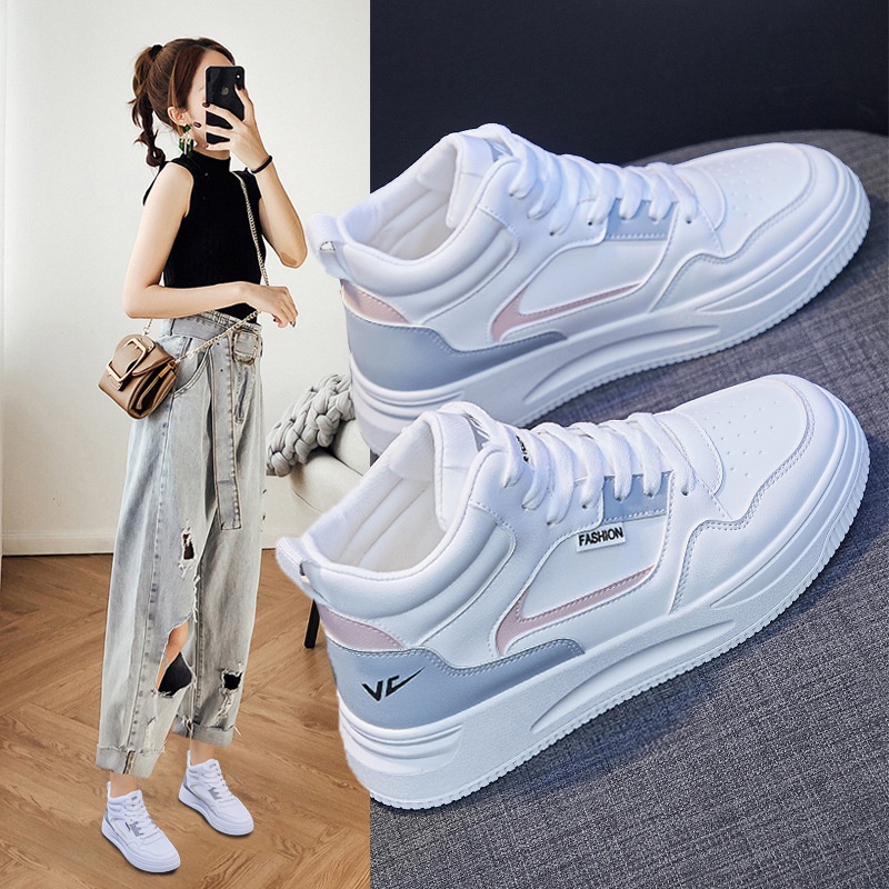 [Import] Taspopo 1043 Sepatu Sneaker Wanita Putih Elegant Fashion Korea