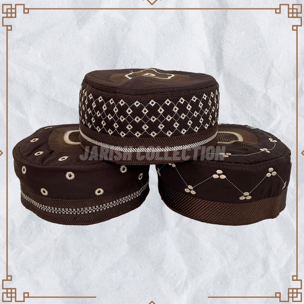 Peci MADINAH BUGIS Haji Kopiah Medina Santri Pesantren Dewasa Anak Laki Motif Model Bordir Kopyah Solat Hitam Putih Biru Dongker Navy Marun Coklat Polos Kopeah Pria Sholat Bulat Bundar Bulet Murah Original Ori Kopia Mekah Mekkah Motip Madina Arab Saudi