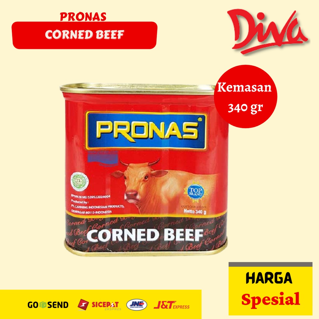 

[340gr] Pronas Kornet Sapi - Corned Beef
