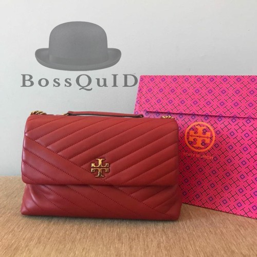 Tory Burch Kira Chevron Shoulder Bag - Red Apple