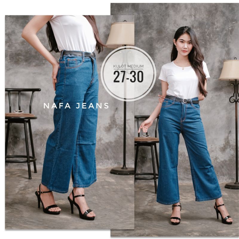 FREE BELT/ CELANA KULOT JEANS WANITA /HIGHWAIST KULOT/ HIGHWAIST KULOT TERBARU STYLE OOTD/KULOT POLOS