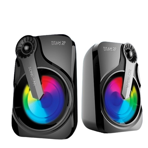 [EXCLUSIVE HANYA DI SHOPEE] Sonicgear Titan 2P. Speaker System With Huge Bass and 7 Color Lighting FX