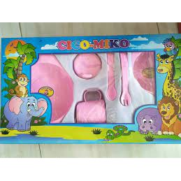 Peralatan Makan Bayi Feeding Set Merk Ciko-Miko Ukuran Tanggung