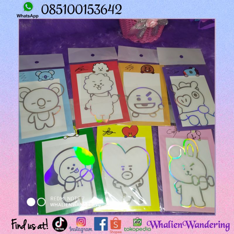 

STIKER HOLOGRAM BT21 BTS