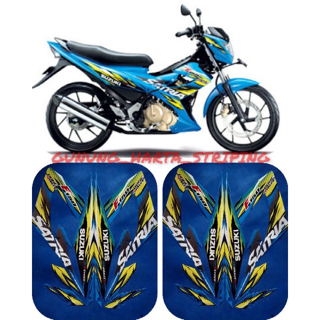 Striping Stiker Lis Les Body Motor Full Set Suzuki Satria Fu F150 Facelift 2013 Standar Original War