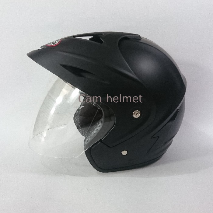 Helm Murah Cardox Jp-5 Polos Black Doff