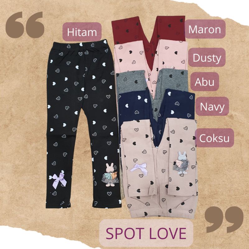 Legging Anak Perempuan Import Premium 6-10 Tahun