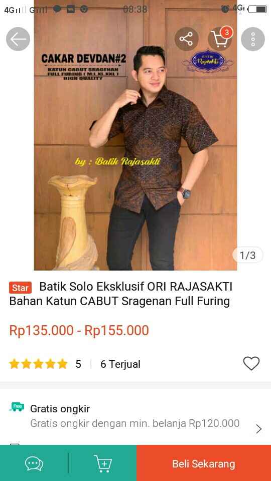 Batik Solo Eksklusif Ori Rajasakti Bahan Katun Cabut Sragenan Full Furing Cakar Devdan Terbaru
