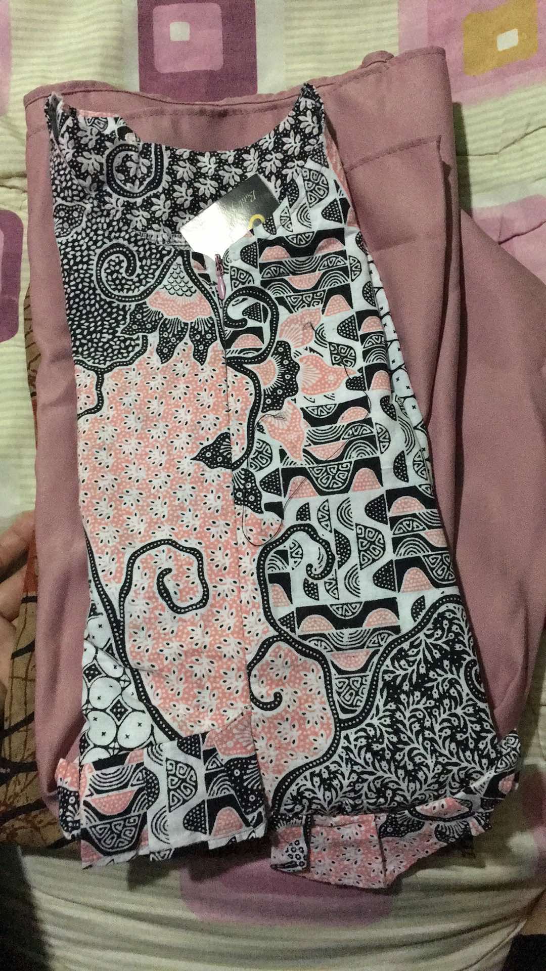 Tey-17 Batik Wanita Asj Sa Hrb026 Kenongo Kemeja Tosca Pendek