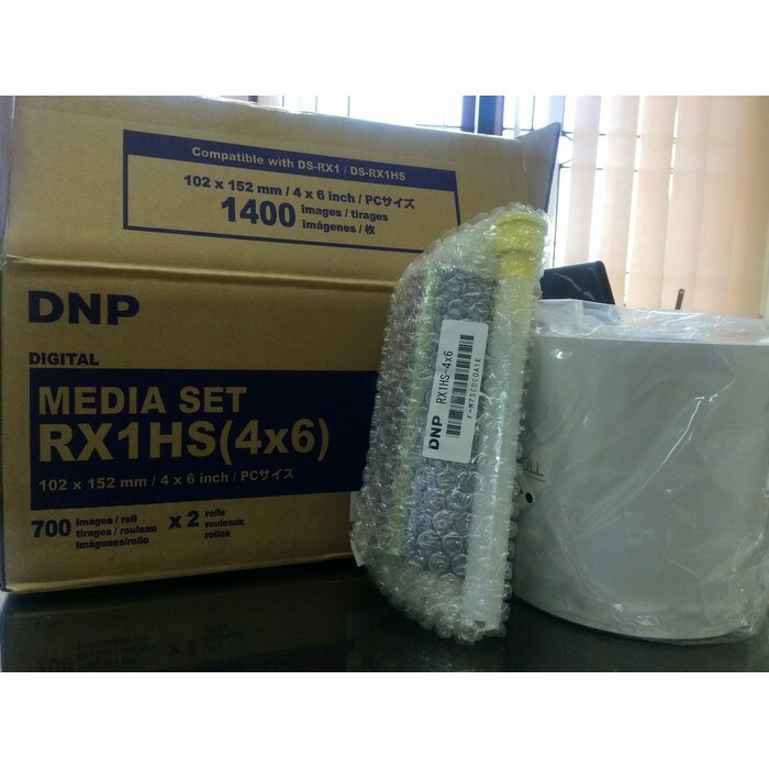 Paper Media Set DNP RX1 HS 4X6 @ 700 Lembar di Jual Per ROLL - DNP FOTOLUSIO